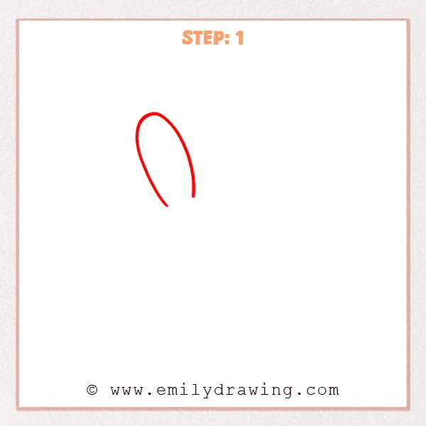 how to draw a bunny face - Step 1